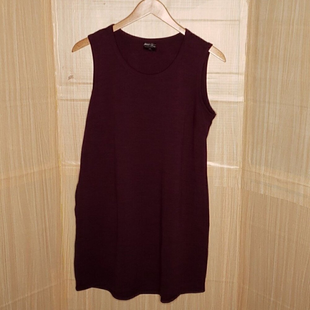 32 Degrees Cool Womens Purple Sleeveless Sweatshirt Dress Large